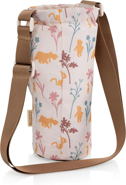 Picnic TIME Eclipse 40 oz Tumbler Tote and Crossbody Drink Carrier, Water Bottle Holder with Adjustable Shoulder Strap and Zipper Phone Pocket