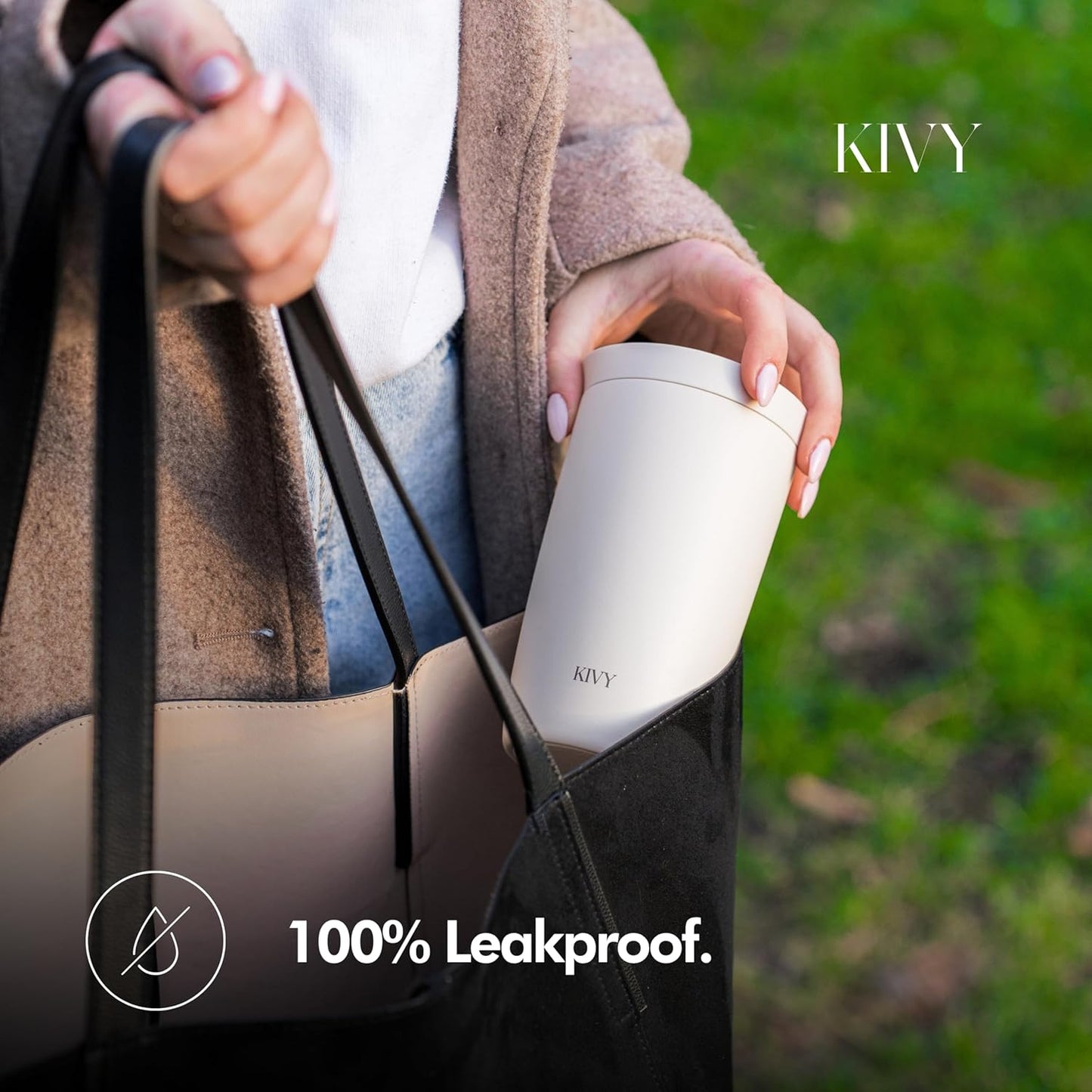 KIVY Travel Coffee Mug Tumbler [24h Cold | 6h Hot] Insulated Coffee Tumbler Stainless Steel - Leak Proof Coffee Travel Mug - 12oz Insulated cup to go for hot & cold drinks - Cups for Women & Men