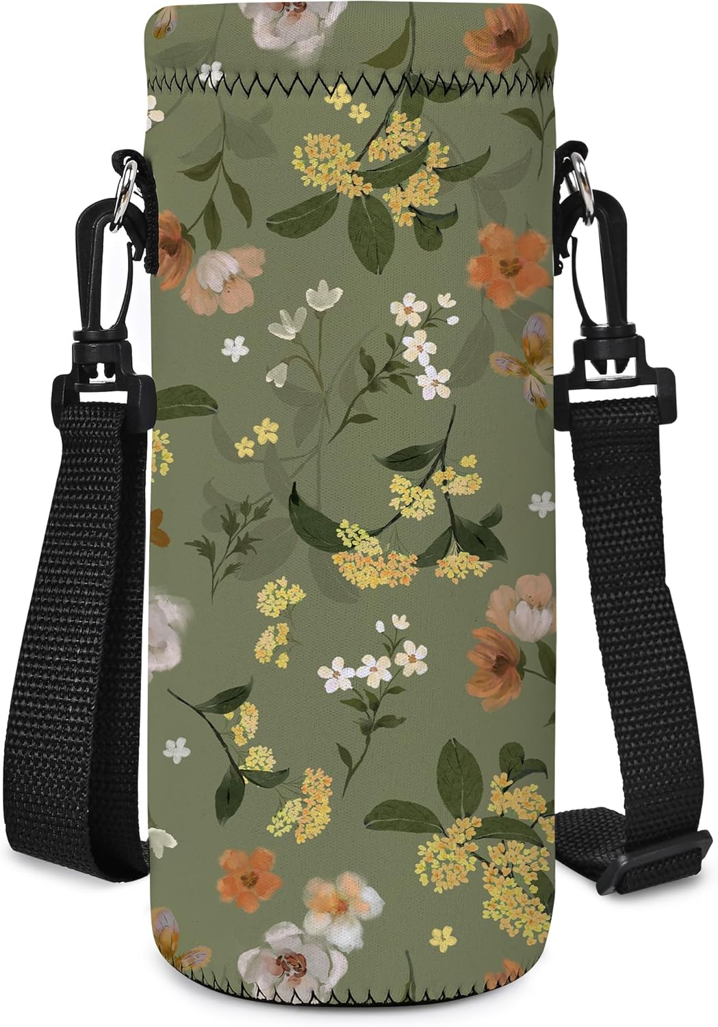 Neoprene 500ML/750ML/1000ML Water Bottle Bag Carrier, Portable Insulated Bottle Sling Holder Case Pouch with Adjustable Shoulder Strap for Men Women Walking Hiking Running