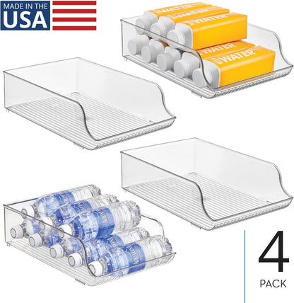 iDesign Water Bottle Organizer for Fridge or Pantry - Clear - Made in USA
