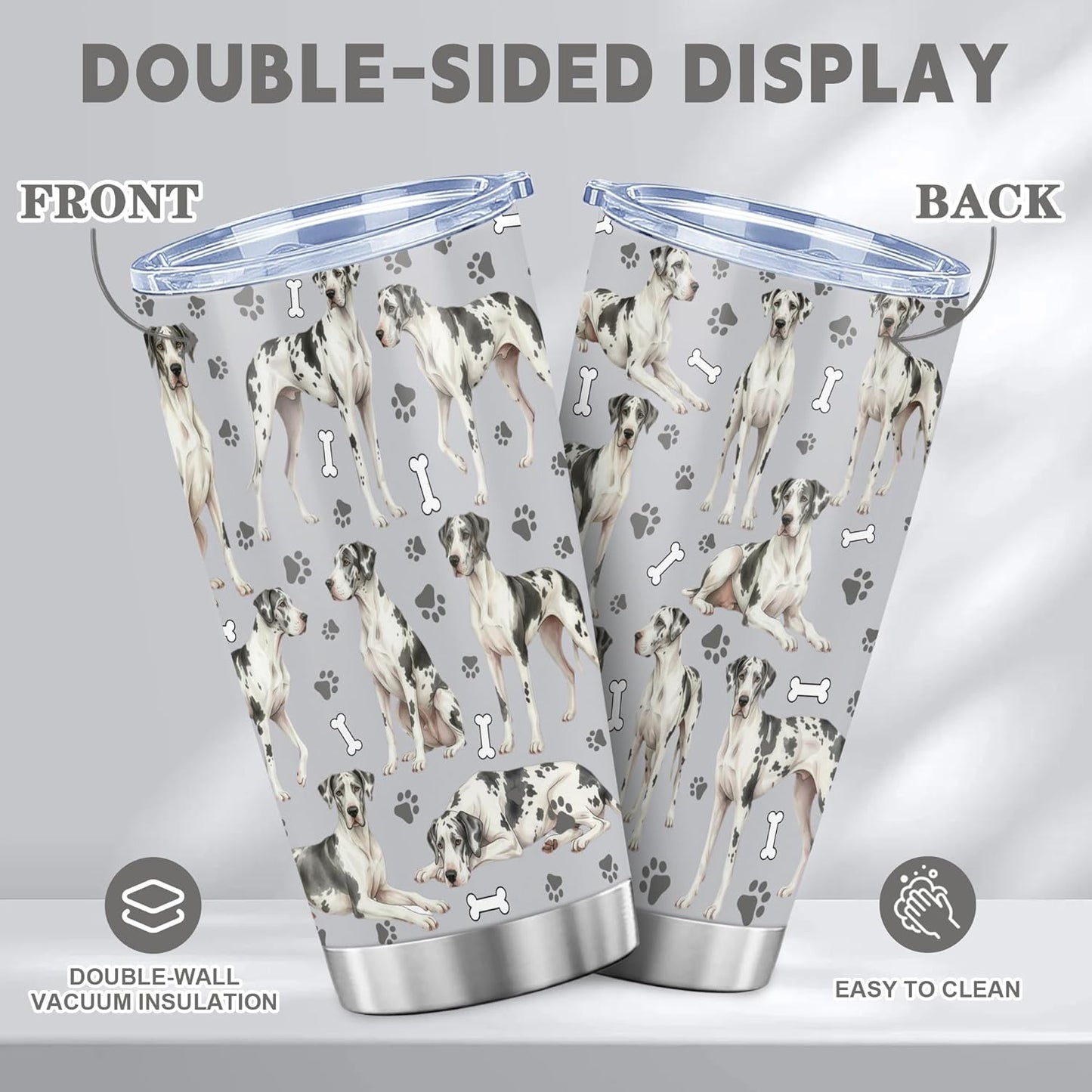 Beagle Gifts for Women Men, 40oz Stainless Steel Insulated Tumbler Travel Cup Mug, Funny and Unique Beagle Gifts for Dog Lover - Colors A