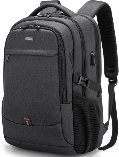 DUSLANG 17 Inch Laptop Backpack for Travel Water Resistant College Backpack for Men/Women Laptop Bag with USB Charging Port,Black - Colors B