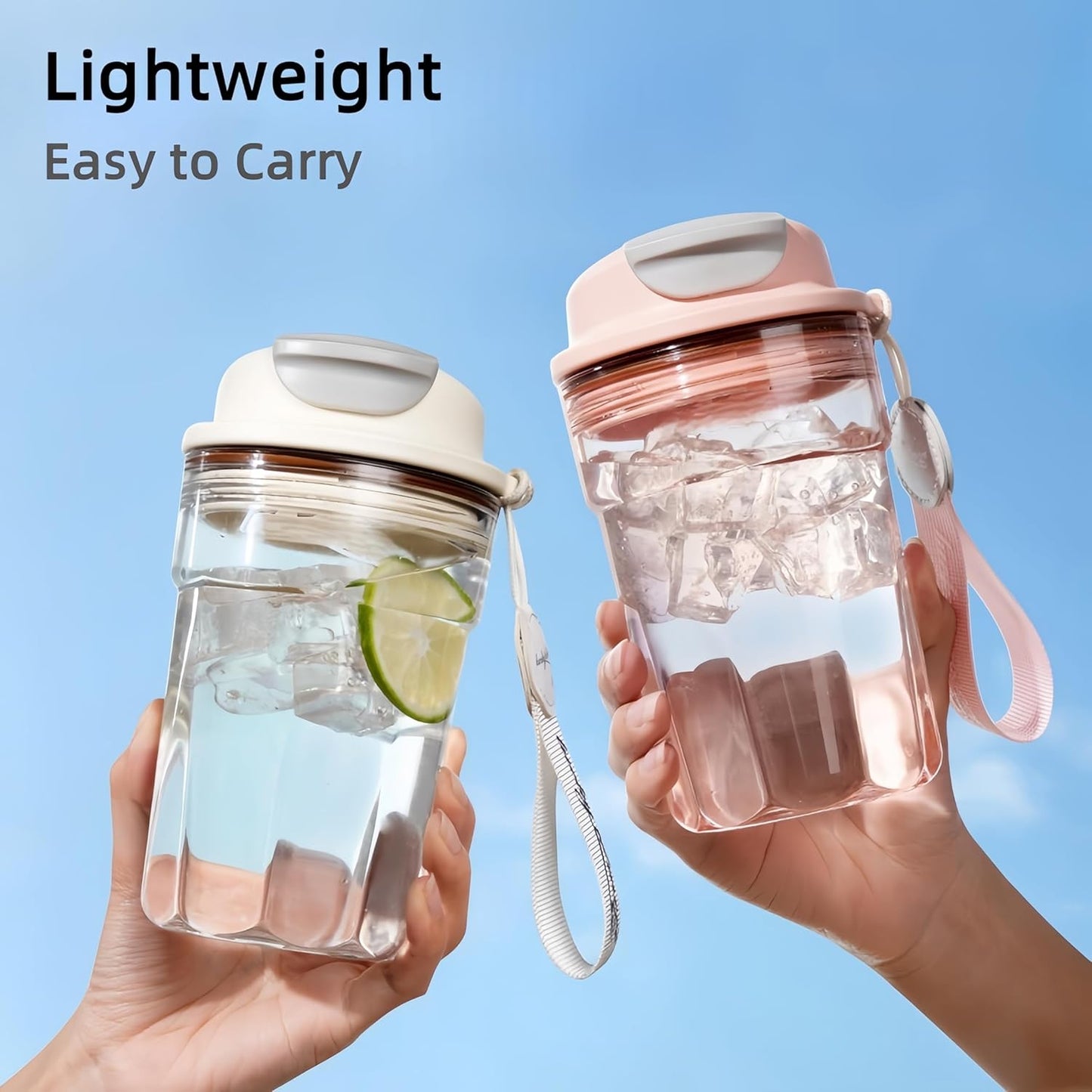 16oz Trendy Reusable Portable Tumbler - BPA Free, Leak - Proof, Lightweight & Easy to Carry,Ideal for On - the - Go Sipping (Brown)