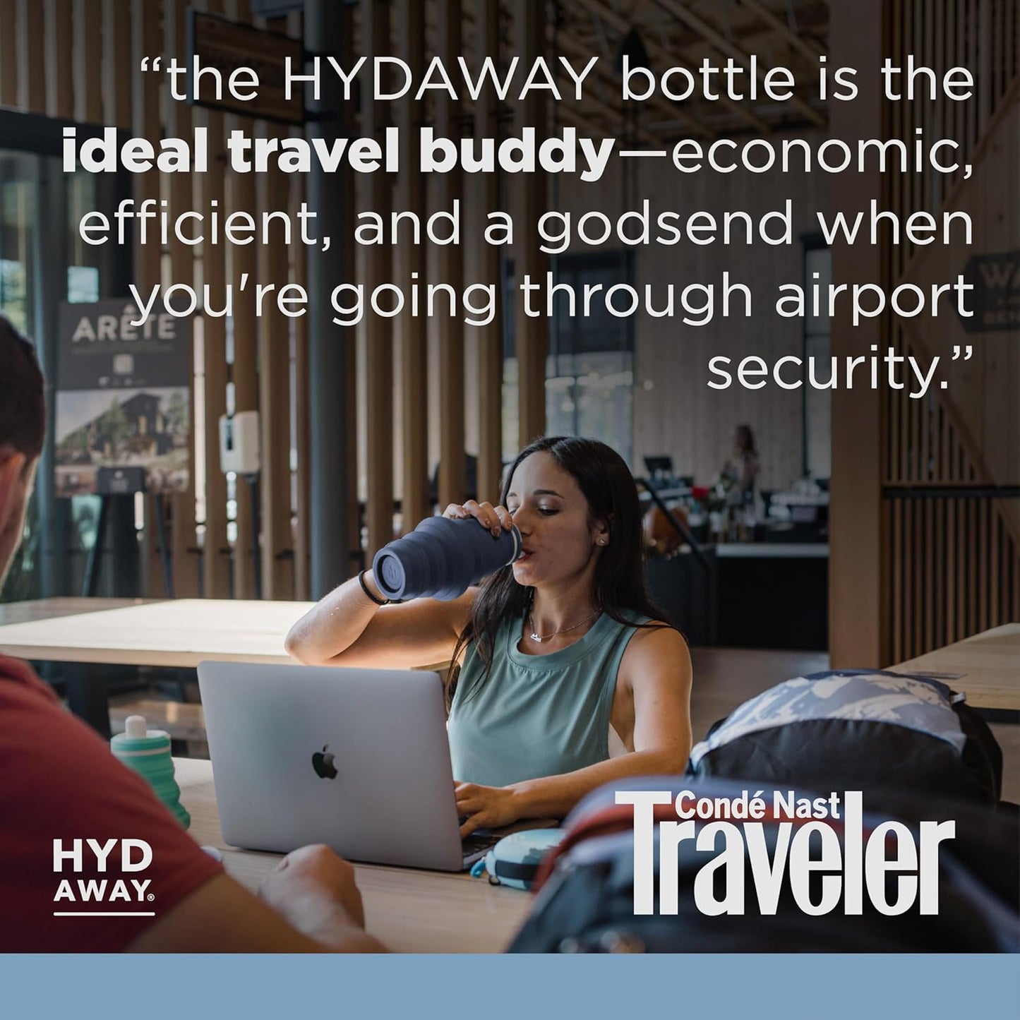 HYDAWAY 25oz Collapsible Travel Water Bottle - BPA-Free, Leakproof, Lightweight, Space-Saving - Perfect for Hiking, Travel, and All-Day Hydration