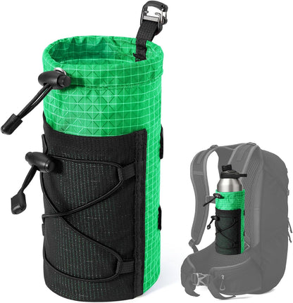 Large Water Bottle Holder Pouch Bag, Backpack Water Bottle Holder Mesh Bag Carrier Fits for 10-32oz Bottles, Heavy-Duty Water Bottles Holder Accessories for Hiking, Sports, Travel, Outdoor