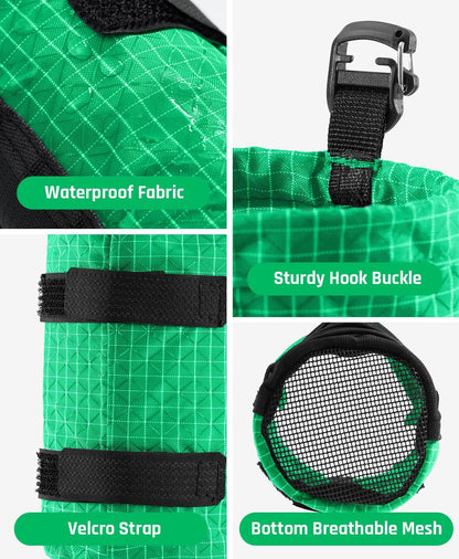 Large Water Bottle Holder Pouch Bag, Backpack Water Bottle Holder Mesh Bag Carrier Fits for 10-32oz Bottles, Heavy-Duty Water Bottles Holder Accessories for Hiking, Sports, Travel, Outdoor