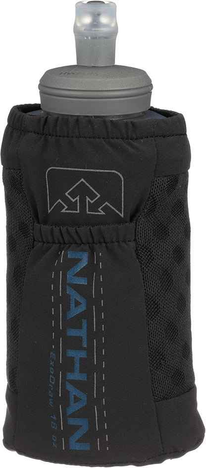 Nathan ExoDraw & ExoShot 2.0 Flask, Handheld Water Bottle for Marathons, Hiking, Ultra Running and Outdoor Activity
