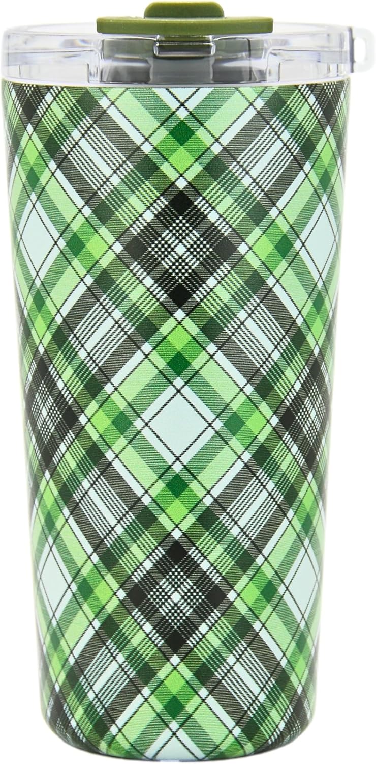 Drinco - 20 oz Stainless Steel Tumbler | Double Walled Vacuum Insulated Mug With Lid, 2 Straws, For Hot & Cold Drinks (20oz Dragonfly)