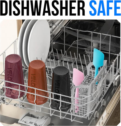 VELOMIX -6 PACK- 28 oz Protein Shaker Bottle for Protein Mixes - 6x Wire Whisk | Leak Proof Shaker Cups for Protein Shakes | Protein Shaker Bottle Pack | Protein Shake Cup (Earth Tones Collection)