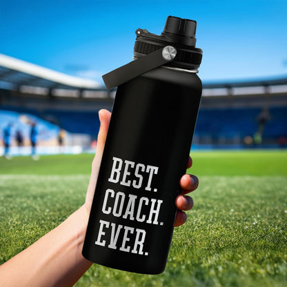 SANDJEST Gym Insulated Engraved Stainless Steel Water Bottle 32oz, Vacuum Chug Lid Travel Tumbler For Men Friends Dad Gymer Trainer, Gym Mode on, Birthday Christmas Father's Day