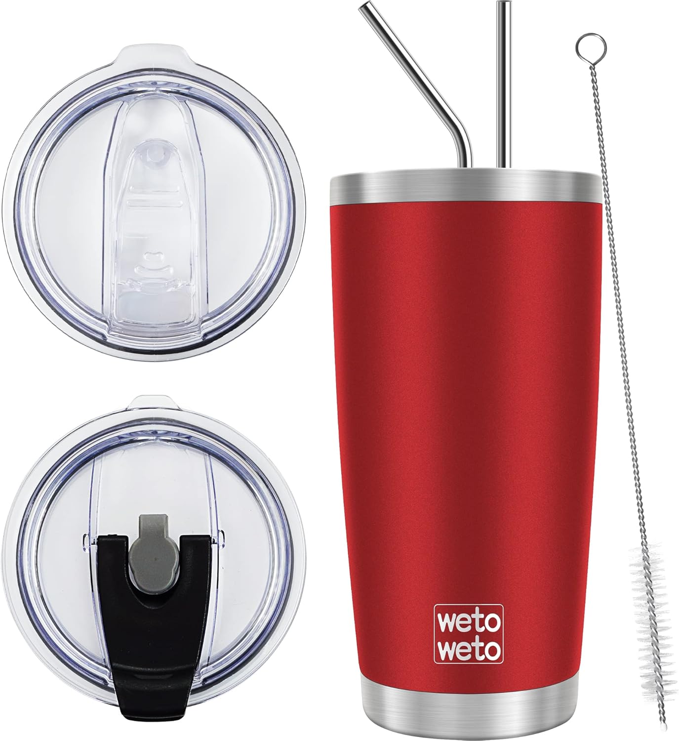 WETOWETO 20oz Tumbler, Stainless Steel Vacuum Insulated Coffee Travel Mug, Double Wall Powder Coated Insulated Coffee Mug Travel Mug with Lid Thermal Cup for Outdoor (Navy Blue, 1 Pack)