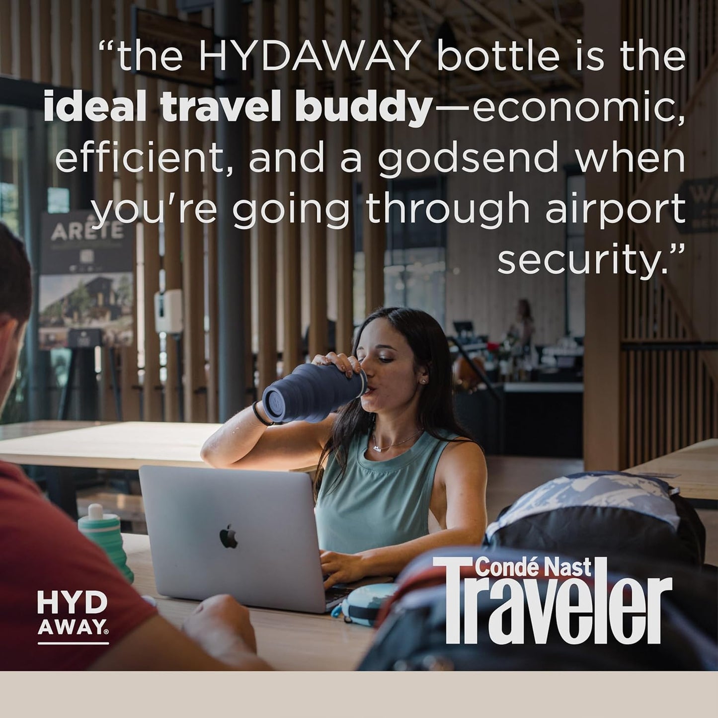 HYDAWAY 25oz Collapsible Travel Water Bottle - BPA-Free, Leakproof, Lightweight, Space-Saving - Perfect for Hiking, Travel, and All-Day Hydration