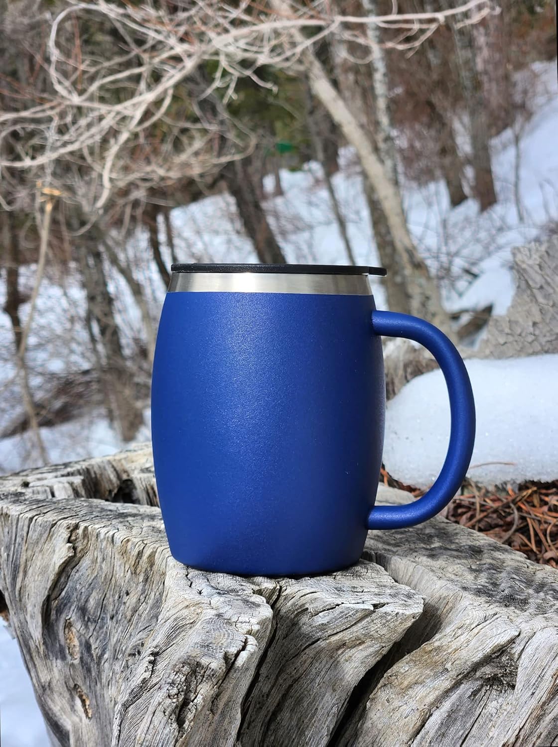 CHILLOUT LIFE Stainless Steel Insulated Coffee Mugs Set of 2 (14oz) – Double Wall Coffee Cups with Spill Resistant Lid & Strong Handle, Shatterproof Cups for Cold Drinks and Hot Beverages