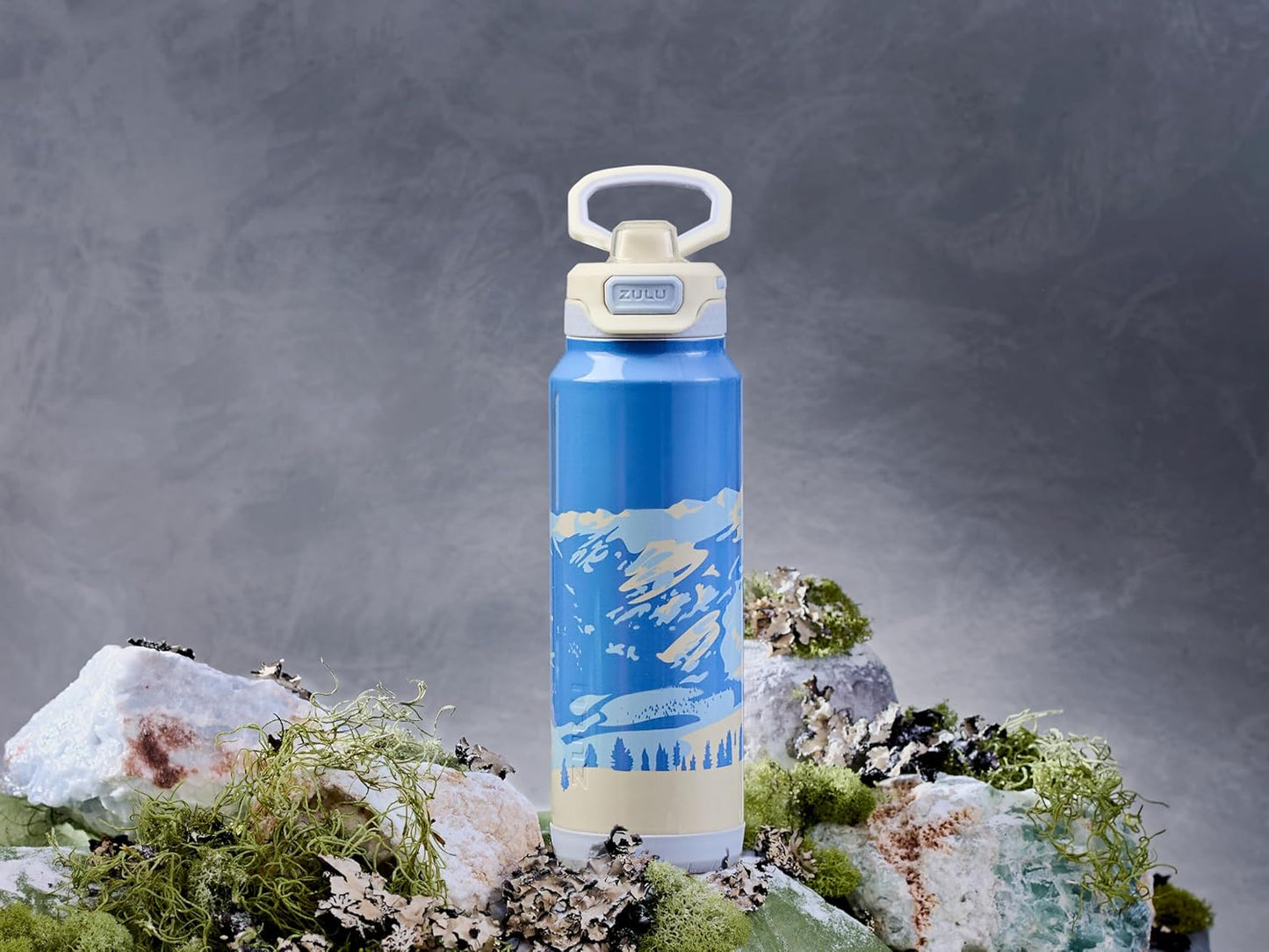 ZULU Powerfill Pro 32oz Stainless Steel Water Bottle with Quick Fill Lid, Triple Walled Vacuum Insulated Metal, Leak Proof Locking Lid, Sip and Chug, Reusable BPA Free, High Tide