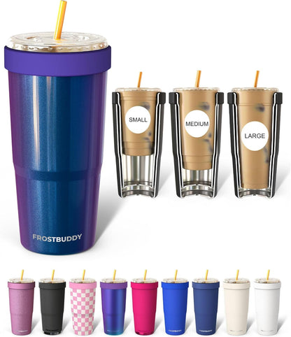 Frost Buddy Togo Buddy | 30 oz Stainless Steel Vacuum Insulated Tumbler | To Go Coffee Cup – Iced Coffee Cups, Iced Coffee Sleeve, Travel Mug, Thermal Cup for Hot & Cold Drinks, Dunkin Cup (Pencil) - Colors A