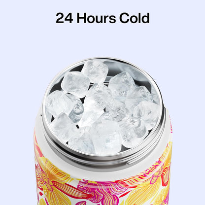 ENCOOL Insulated Water Bottle with Straw Stainless Steel Water Bottle, Leak-Proof, BPA-Free, Double Wall Vacuum Keeps Cold for 24 Hours for Sports, Travel, School (26 oz, Cotton Candy) - Colors A