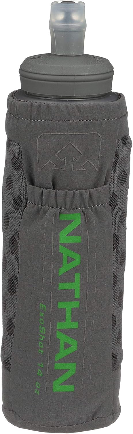 Nathan ExoDraw & ExoShot 2.0 Flask, Handheld Water Bottle for Marathons, Hiking, Ultra Running and Outdoor Activity