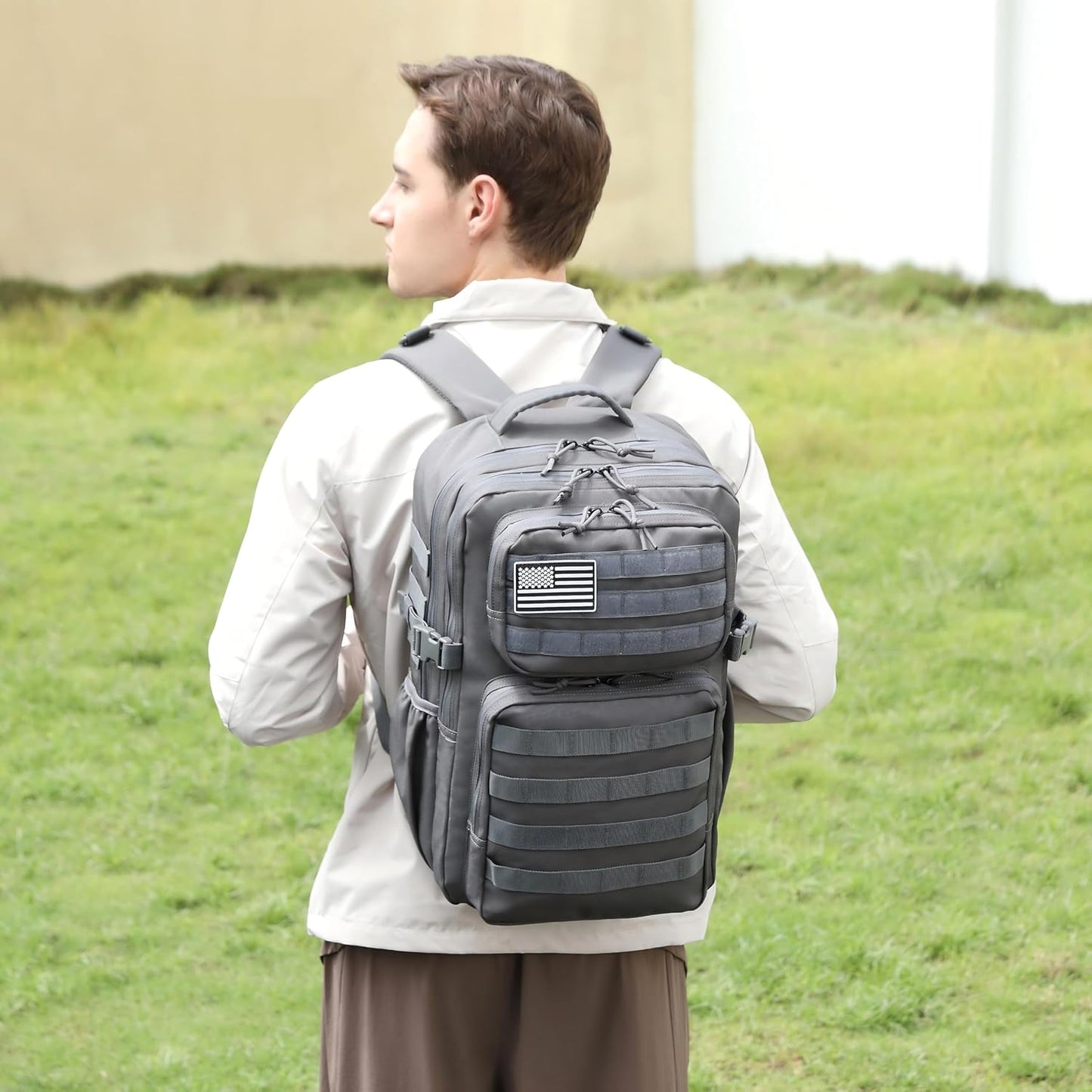 Wotony Military Tactical Backpack for Men Waterproof Daypack 3 Day Assault Pack Molle Bag with Water Bottle Holder