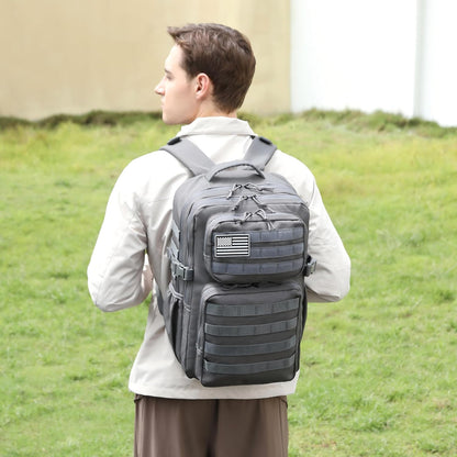 Wotony Military Tactical Backpack for Men Waterproof Daypack 3 Day Assault Pack Molle Bag with Water Bottle Holder