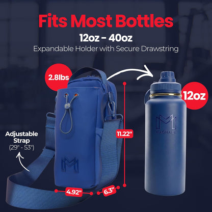 MAGNACE Magnetic Gym Bag Bundle, 3-in-1 Set with Water Bottle Holder, Magnetic Pouch, Towel & Sling Bag – For Men & Women