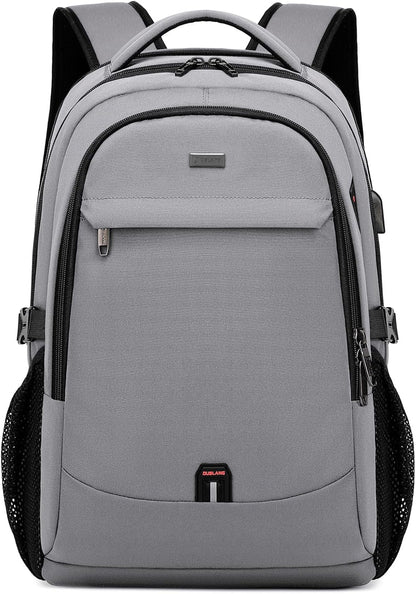 DUSLANG 17 Inch Laptop Backpack for Travel Water Resistant College Backpack for Men/Women Laptop Bag with USB Charging Port,Black - Colors A