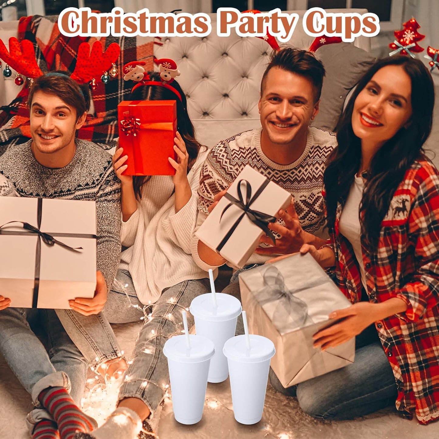 Honeydak 15 Pack Tumbler with Straw and Lid Bulk Cups for Gifts Water Bottle Iced Coffee Travel Mug Cup Reusable Plastic Tumblers for Party Birthdays 24-27 oz (Solid Color)