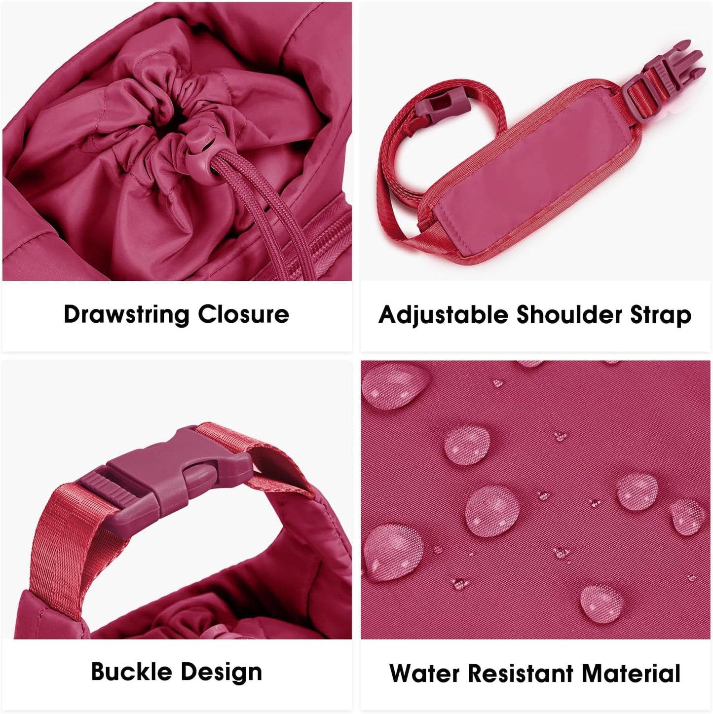 Ceneda Water Bottle Carrier Bag with Phone Pocket 32oz 40oz Tumbler Insulated Water Bottle Holder with Adjustable Shoulder Strap Carrier Sling Bag (Purple)