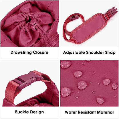 Ceneda Water Bottle Carrier Bag with Phone Pocket 32oz 40oz Tumbler Insulated Water Bottle Holder with Adjustable Shoulder Strap Carrier Sling Bag (Purple)