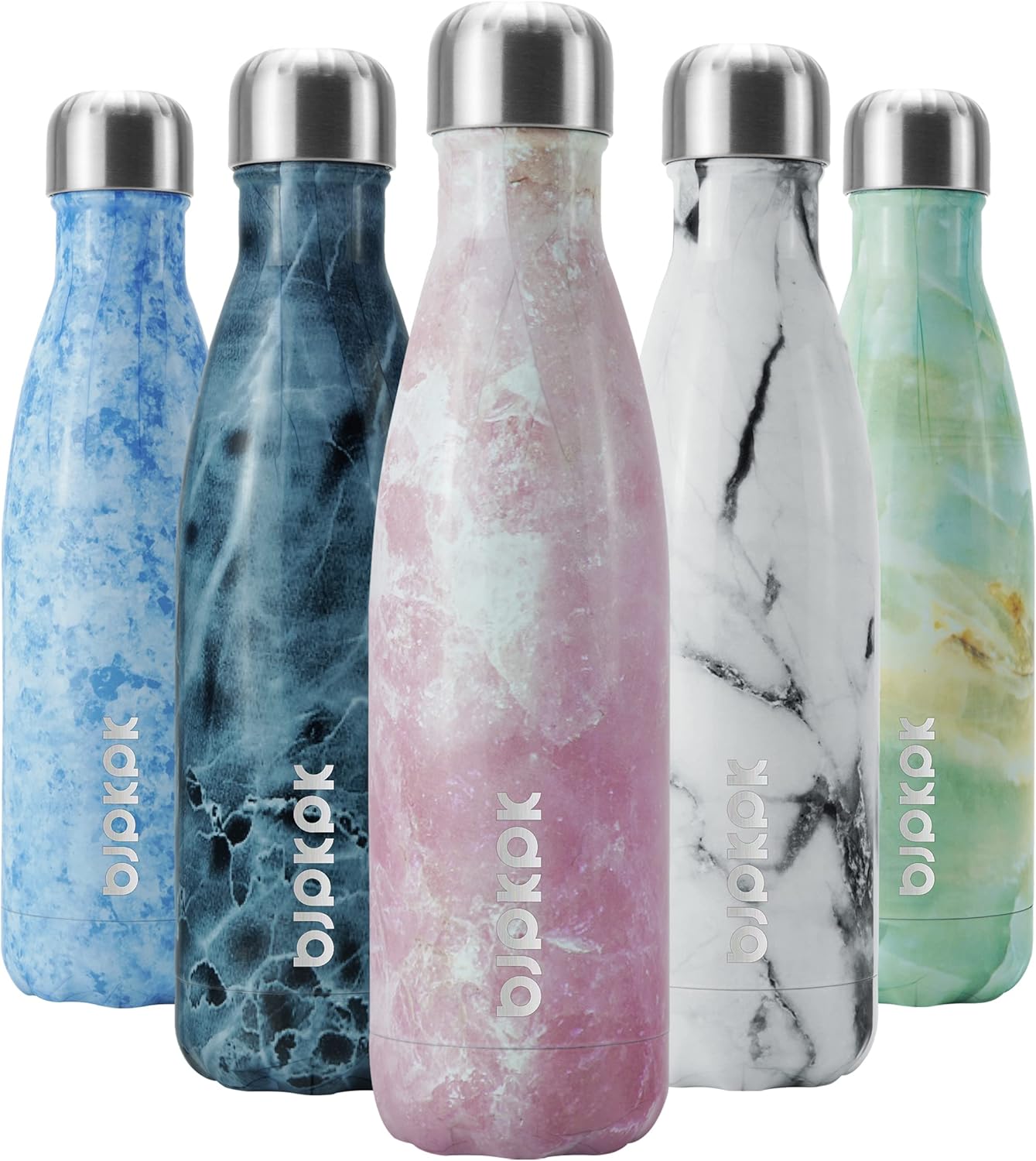 BJPKPK Insulated Water Bottle 12oz Small Stainless Steel Water Bottles Reusable Metal Thermal Keep Cold and Hot,Dreamy Purple - Colors A