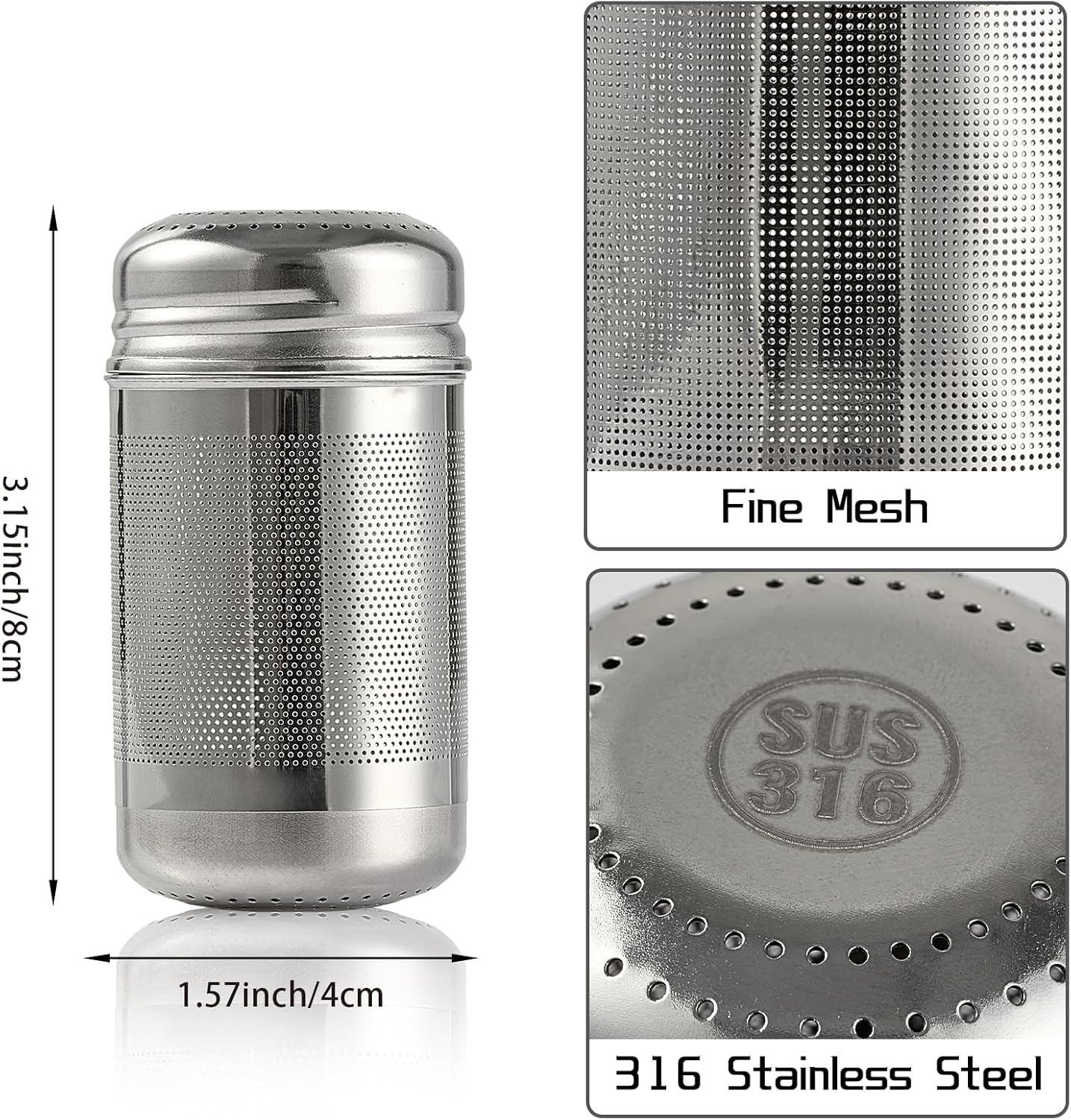 316L Stainless Steel Fruit Infuser for Water Bottles & Pitchers,BPA-Free Plastic-Free,Hot/Cold Safe Dishwasher Safe(2-Pack)