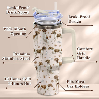 Beagle Gifts for Women Men, 40oz Stainless Steel Insulated Tumbler Travel Cup Mug, Funny and Unique Beagle Gifts for Dog Lover - Colors B