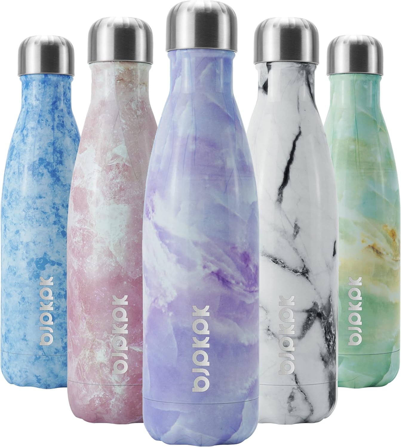 BJPKPK Insulated Water Bottle 12oz Small Stainless Steel Water Bottles Reusable Metal Thermal Keep Cold and Hot,Dreamy Purple - Colors B
