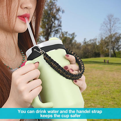 Wongeto Paracord Handle Strap for Stanley Cup - Heavy Duty Compatible with Stanley 40oz 30oz Tumbler, Stanley Cup Accessories