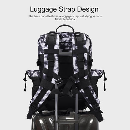 LHI Military Tactical Backpack for Men and Women 45L Army 3 Days Assault Pack Bag Large Rucksack with Molle System - Black - Colors A
