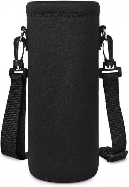 RICHEN Neoprene Water Bottle Carrier Bag with Adjustable Shoulder Strap,Insulated Water Bottle Cover for Stainless Steel/Glass/Plastic Bottles