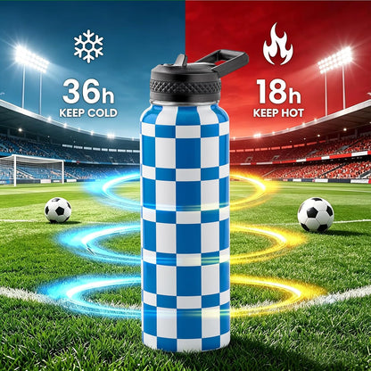 RAYMYLO One Gallon Water Bottle Insulated, Triple Walled Vacuum Stainless Steel (Cold for 48 Hrs), Leak Proof & Non-BPA, Large Water Flask Jug with Paracord Handle & Straw Spout Lids