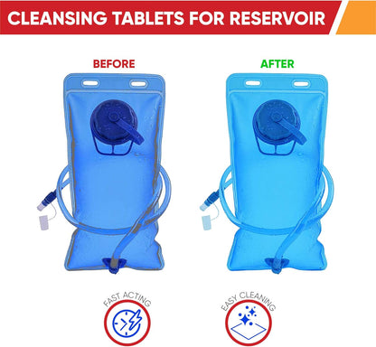 CleanHike Hydration Backpack Cleaning Tablets - (90 Tablets) Great for Reservoir Pack or Hydration Bladder, Individually Packed, Quickly Removes Stubborn Stains & Odors (3)