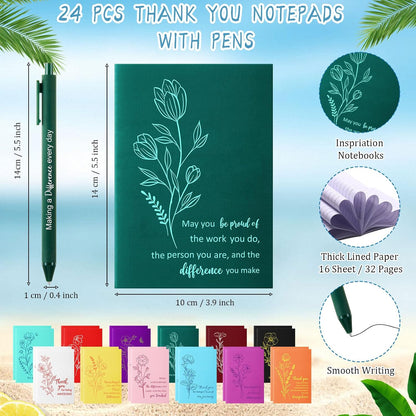 Feifeiya 72 Pcs/ 24 Set Bible Verse Gifts Bulk 24 oz Father's Day Christian Plastic Tumbler with Lids and Straws Inspirational Prayer Notepads Religious Pen Church Cups Gift for Christian Party Favors