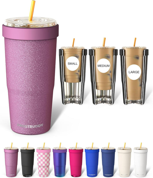 Frost Buddy Togo Buddy | 30 oz Stainless Steel Vacuum Insulated Tumbler | To Go Coffee Cup – Iced Coffee Cups, Iced Coffee Sleeve, Travel Mug, Thermal Cup for Hot & Cold Drinks, Dunkin Cup (Pencil) - Colors A