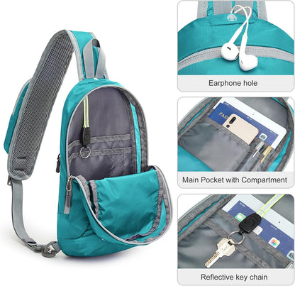 G4Free Sling Bag RFID Blocking Lightweight Crossbody Backpack Chest Shoulder Bag for Travel Sports Running