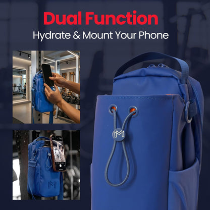 MAGNACE Magnetic Gym Bag Bundle, 3-in-1 Set with Water Bottle Holder, Magnetic Pouch, Towel & Sling Bag – For Men & Women
