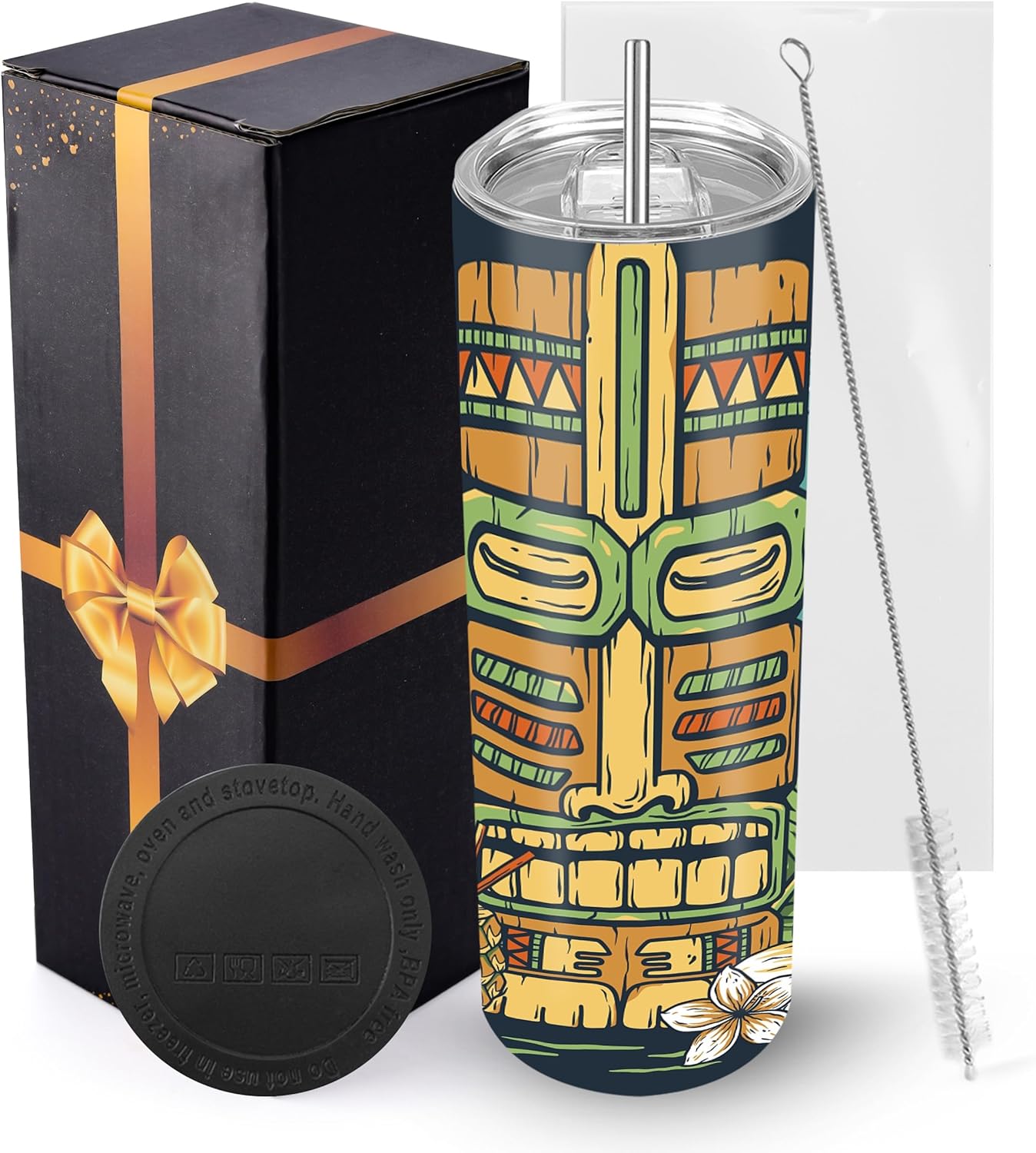 Joyclub Sublimation Tumblers Blanks 20 oz 10 Pack Skinny Straight Tumblers Bulk Stainless Steel Insulated Sublimation Cups with Lid and Straw, Gift Box