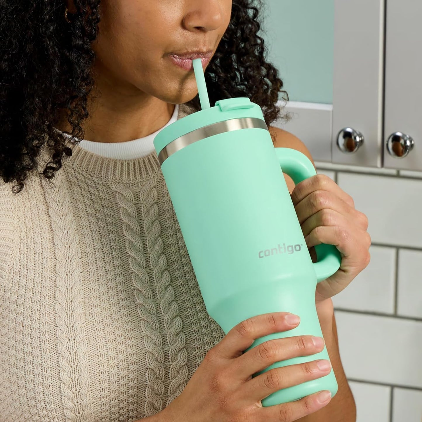 Contigo Streeterville 40oz Tumbler, Stainless Steel Vacuum Insulated, Leak-Proof, Cold for 29 Hours, Reef