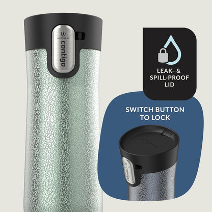 Contigo AUTOSEAL West Loop Vacuum-Insulated Stainless Steel Travel Mug with Easy-Clean Lid 12 oz Blueberry