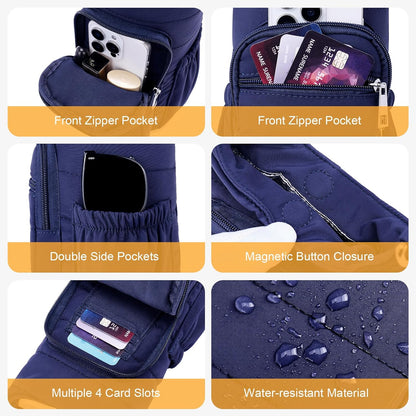 Water Bottle Bag 40 oz Crossbody Bag Insulated Carrier Purse Holder for Walking Hiking with Adjustable Strap