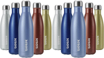 BJPKPK Insulated Water Bottle 12oz Small Stainless Steel Water Bottles Reusable Metal Thermal Keep Cold and Hot,Dreamy Purple - Colors A