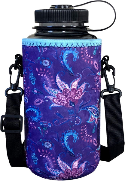 24-30oz 750ml Water Bottle Carrier with Shoulder Strap, Water Bottle Insulator - Midnight Mums