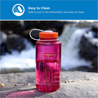 Nalgene 32 oz Wide Mouth Water Bottle | BPA-Free, Durable & Leak Proof, Lightweight Bottle for Hiking & Gym, Work & Travel