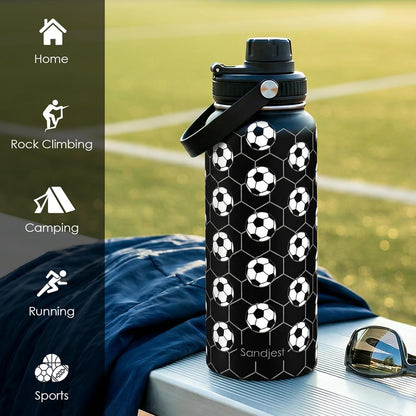 SANDJEST Gym Insulated Engraved Stainless Steel Water Bottle 32oz, Vacuum Chug Lid Travel Tumbler For Men Friends Dad Gymer Trainer, Gym Mode on, Birthday Christmas Father's Day