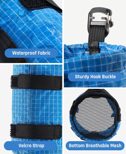 Large Water Bottle Holder Pouch Bag, Backpack Water Bottle Holder Mesh Bag Carrier Fits for 10-32oz Bottles, Heavy-Duty Water Bottles Holder Accessories for Hiking, Sports, Travel, Outdoor
